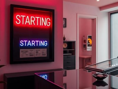 led-starting-sign-with-colorful-neon-gradient-framed-concert-tickets-shadow-box-sleek-mode_655090-3613634